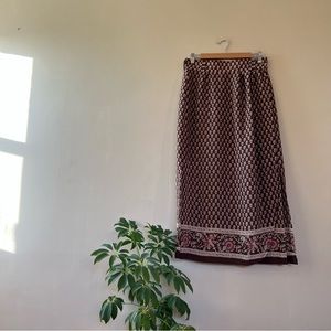 vintage brown maxi skirt